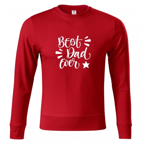 Červená mikina Best dad ever