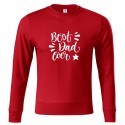 Červená mikina Best dad ever