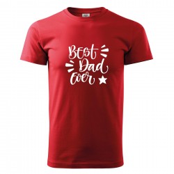 Červené pánské triko Best dad ever