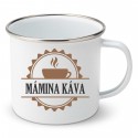 Smaltovaný hrnek Mámina káva