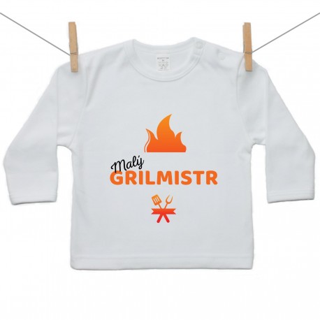 Tričko s dlouhým rukávem Malý grilmistr