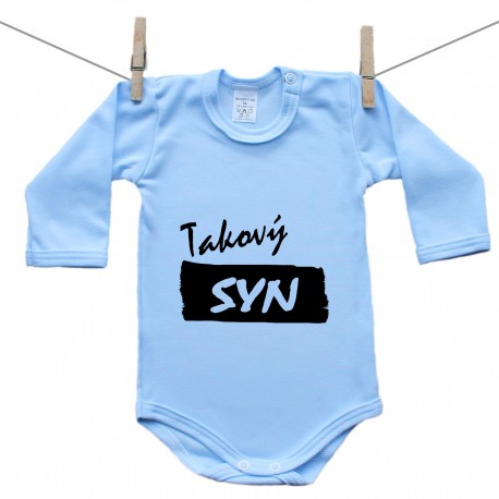Modré body s dlouhým rukávem Takový syn
