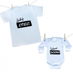 Rodinná sada (body s dlouhým rukávem) Jaký otec taková dcera
