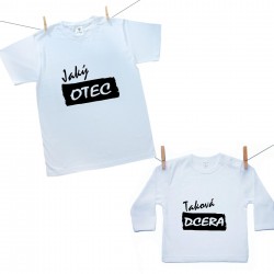 Rodinná sada (tričko s dlouhým rukávem) Jaký otec taková dcera