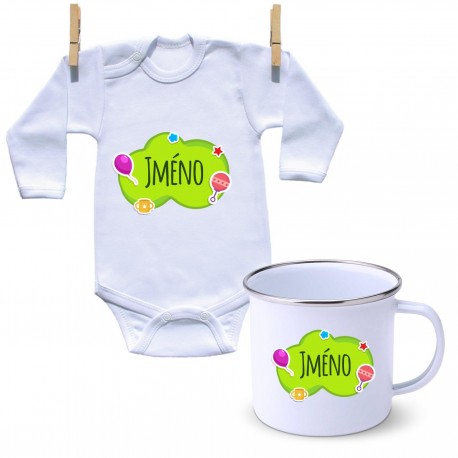 Sada Zelená bublina se jménem dítěte