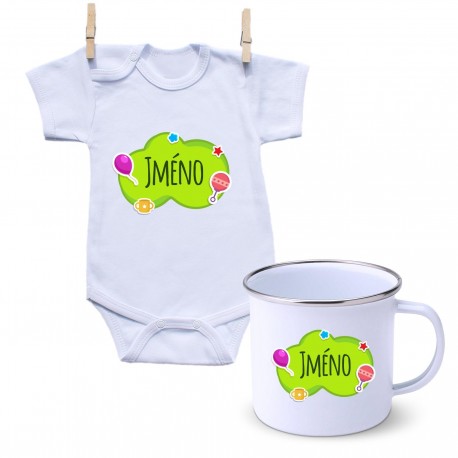 Sada Zelená bublina se jménem dítěte