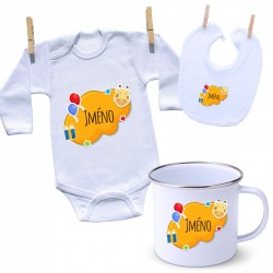 Sada Oranžová bublina se jménem dítěte