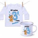 Sada Mám 3 roky s Medvídkem a jménem dítěte Chlapec