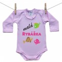 Růžové body s dlouhým rukávem Malá rybářka