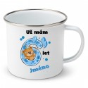 Smaltovaný hrnek Už mám 6 let s Medvídkem a jménem dítěte Chlapec