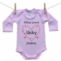 Růžové body s dlouhým rukávem Důkaz pravé lásky