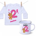 Sada Sada 2 roky s Medvídkem a jménem dítěte Dívka