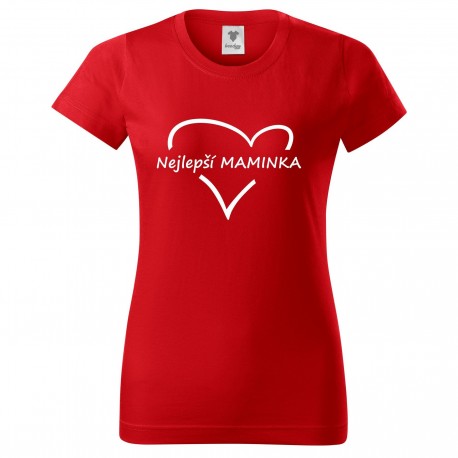 Červené dámské triko Nejlepší maminka