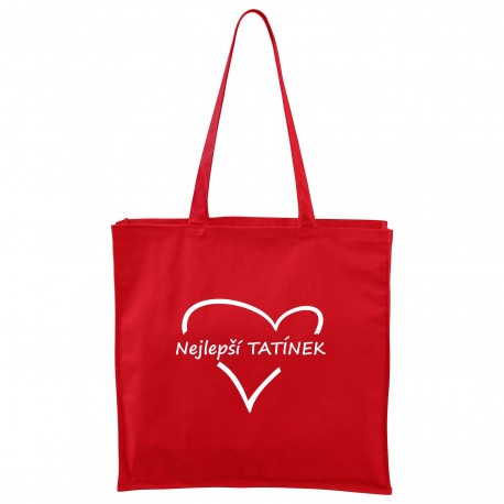 Červená Maxi taška Nejlepší tatínek