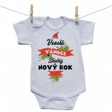Body s krátkým rukávem Veselé Vánoce a Šťastný Nový rok
