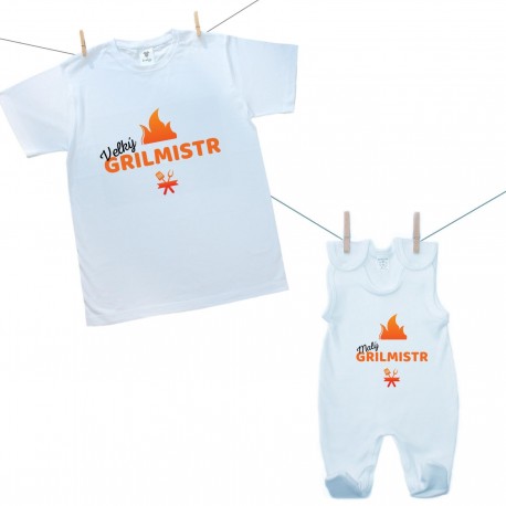 Rodinná sada (dupačky) Velký a malý grilmistr