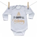 Body s dlouhým rukávem Happy birthday
