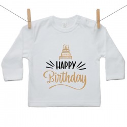 Tričko s dlouhým rukávem Happy birthday