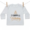 Tričko s dlouhým rukávem Happy birthday