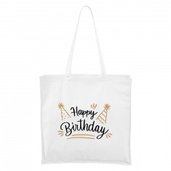 Bílá Maxi taška Happy birthday