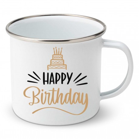 Smaltovaný hrnek Happy birthday