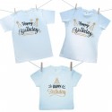 Rodinná sada (tričko s krátkým rukávem) Happy birthday