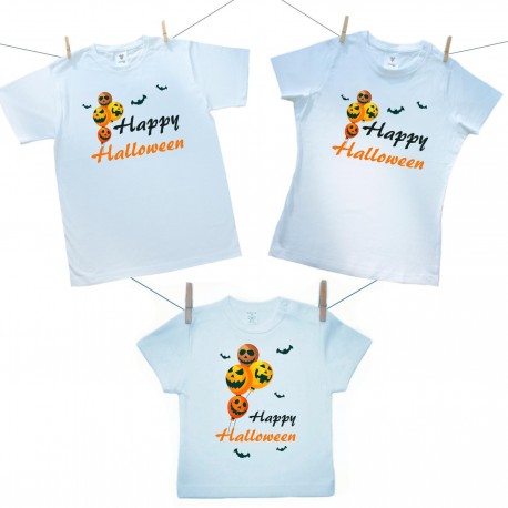 Rodinná sada (tričko s krátkým rukávem) Happy Halloween