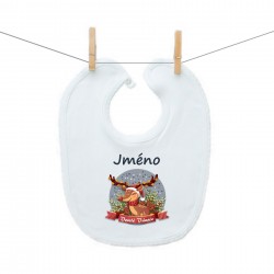 Bryndáček na zapínání Veselé Vánoce se sobíkem a jménem dítěte