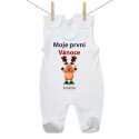 Dupačky Moje první Vánoce se sobíkem a jménem dítěte