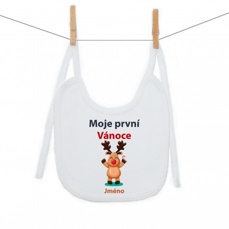 Bryndáček na zavazování Moje první Vánoce se sobíkem a jménem dítěte