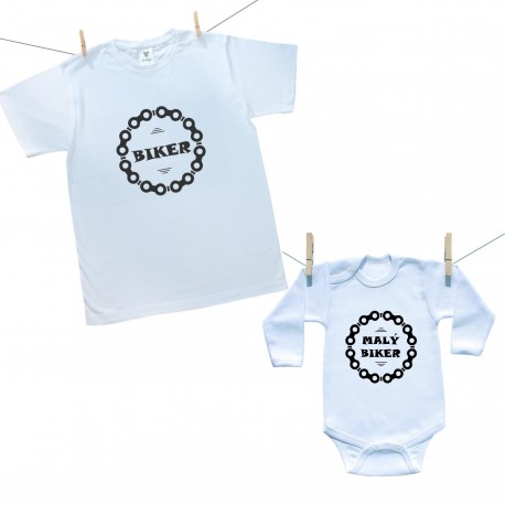 Rodinná sada (body s dlouhým rukávem) Rodinná sada Biker