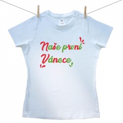 Dámské triko s krátkým rukávem Naše první Vánoce