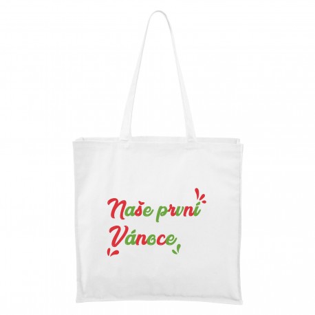 Bílá Maxi taška Naše první Vánoce