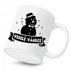 Keramický hrnek Sněhulák Veselé Vánoce