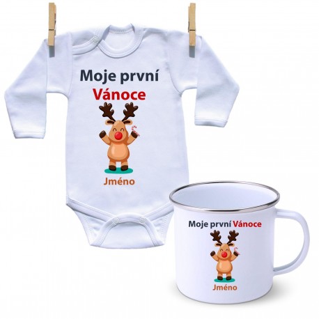 Sada Moje první Vánoce se sobíkem a jménem dítěte Sada Moje první Vánoce se sobíkem a jménem dítěte