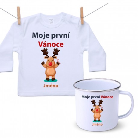 Sada Moje první Vánoce se sobíkem a jménem dítěte Sada Moje první Vánoce se sobíkem a jménem dítěte