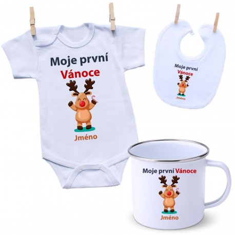 Sada Moje první Vánoce se sobíkem a jménem dítěte