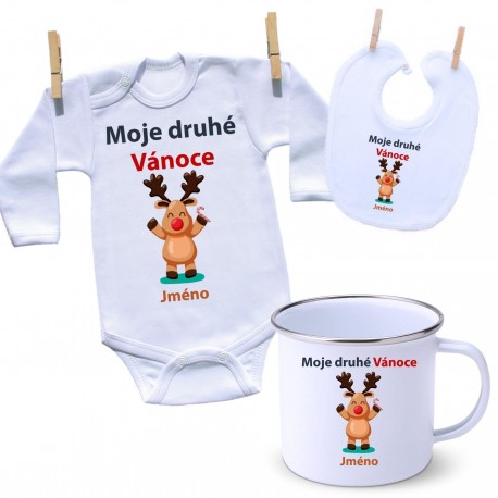 Sada Moje druhé Vánoce se sobíkem a jménem dítěte Sada Moje druhé Vánoce se sobíkem a jménem dítěte