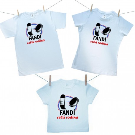 Rodinná sada (tričko s krátkým rukávem) Fandí celá rodina
