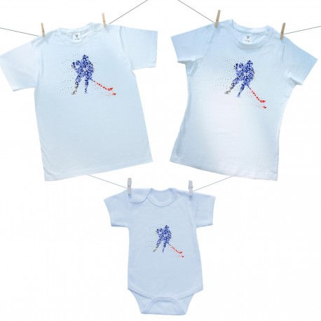 Rodinná sada (body s krátkým rukávem) Hokejista