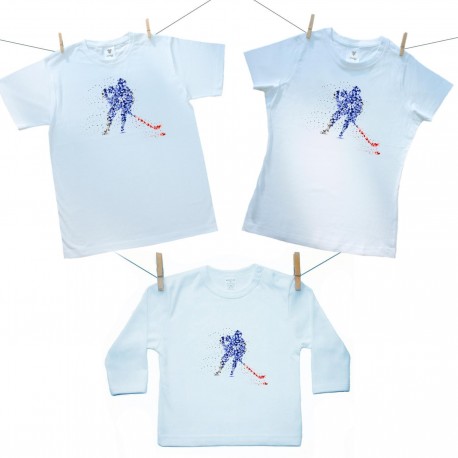 Rodinná sada (tričko s dlouhým rukávem) Hokejista