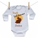 Body s dlouhým rukávem Veselé Velikonoce s jménem děťátka