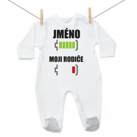 Overal Baterie nabitá/vybitá rodiče se jménem