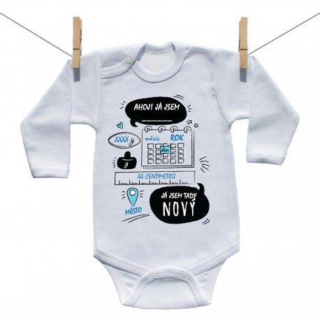 Body s dlouhým rukávem Ahoj! Já jsem tady nový