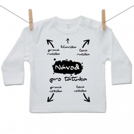 Tričko s dlouhým rukávem Návod pro tatínka