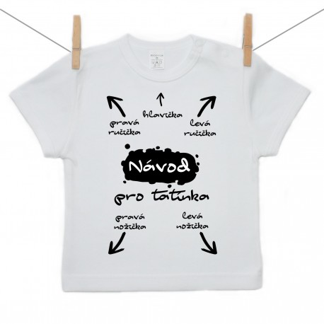 Tričko s krátkým rukávem Návod pro tatínka