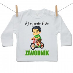 Tričko s dlouhým rukávem Až vyrostu budu závodník