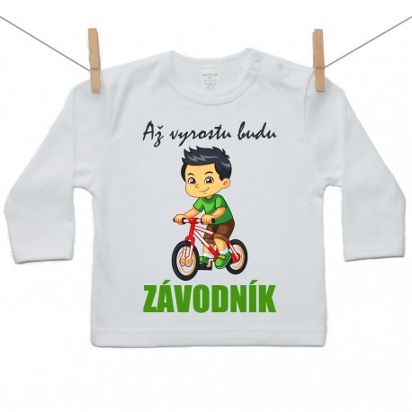 Tričko s dlouhým rukávem Až vyrostu budu závodník