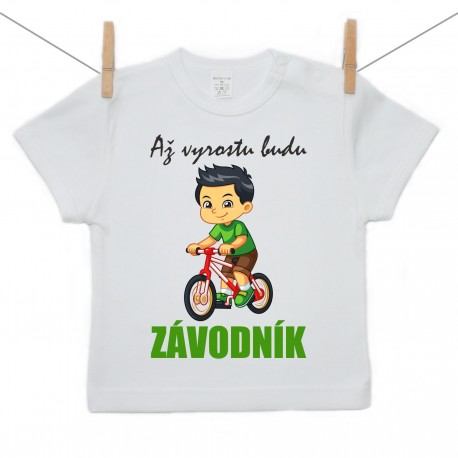 Tričko s krátkým rukávem Až vyrostu budu závodník
