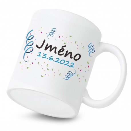 Keramický hrnek Se jménem děťátka a datem (Chlapec)